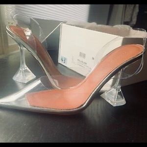 Amina Muaddi Holli Clear Size 36 (US Size 6)